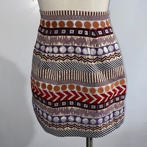 Nomad Morgan Carper size 2 brocade mini skirt